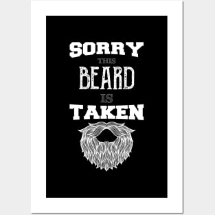 Sorry This Beard is Taken funny vintage gift Posters and Art